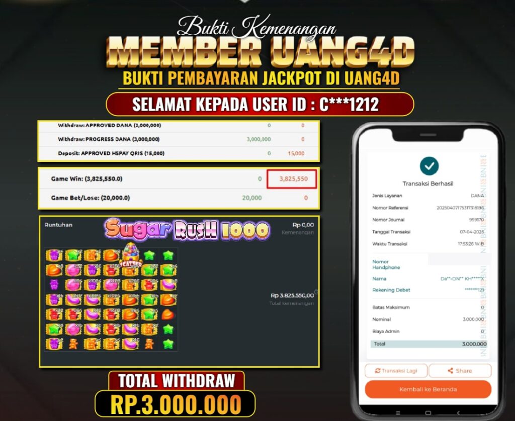 JACKPOT SLOT SUGAR RUSH  1000