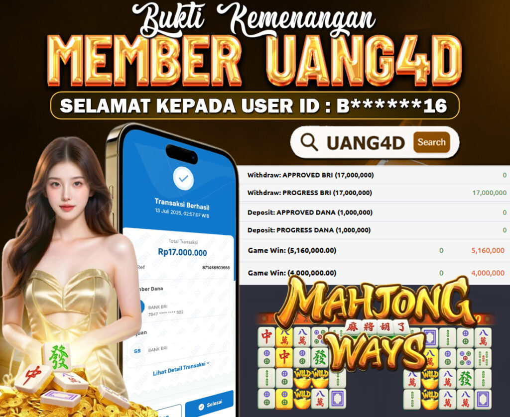 UANG4D JACKPOT SLOT MAHJONG